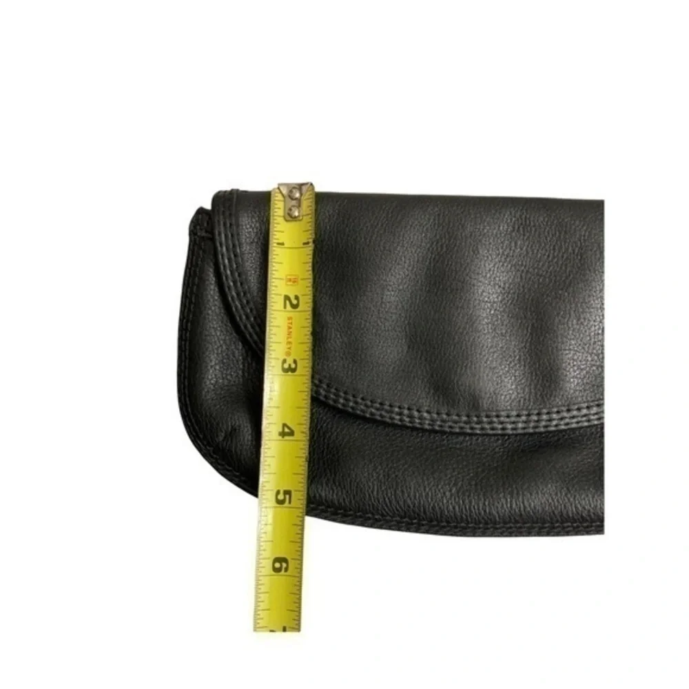 Lucky brand black leather wristlet bag